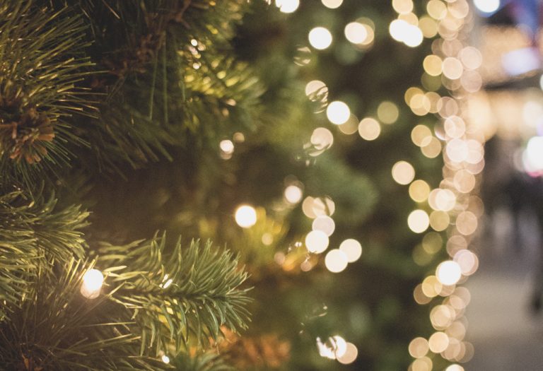 A blurred Christmas Tree