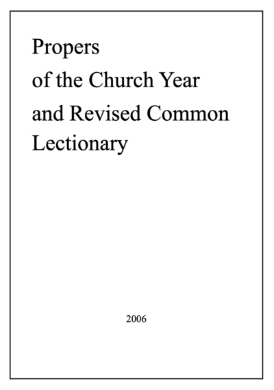 Propers for use with Scottish Liturgy 1982, revised 2022